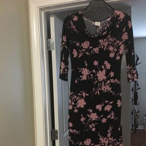 Pink and black dress